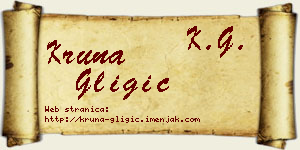 Kruna Gligić vizit kartica